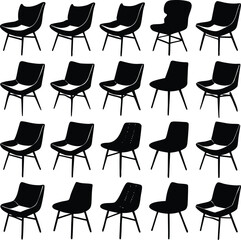 set of chairs silhouettes