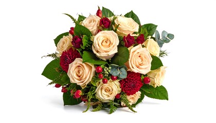 Elegant Bouquet of Roses and Berries for Special Occasions.