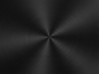 dark black titanium brushed metal background with radial circular texture for premium corporate technology and modern design applications