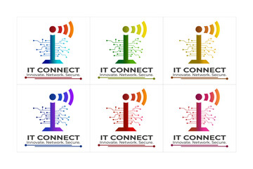 Six Dynamic IT Logo Variations