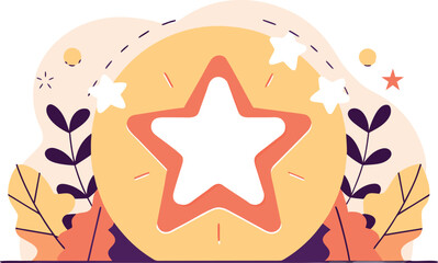 Golden 3D Star Shaped Cookie Icon Design