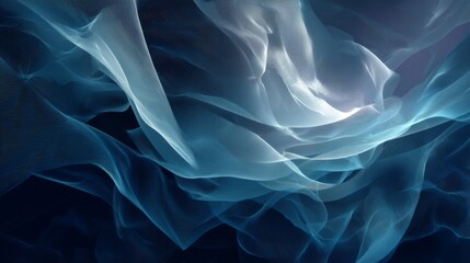 Elegant abstract background with flowing waves and soft gradients in shades of blue, creating a tranquil and serene atmosphere for design projects