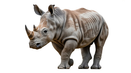 Obraz premium Majestic rhino standing alone in wild nature