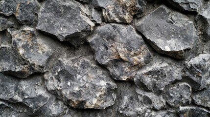 Black white stone texture. Rock surface. Close-up. Like a old rough concrete wall