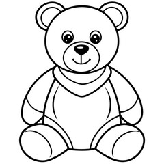 Obraz premium Teddy line art vector