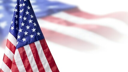 A close up view of the united states flag with its iconic stars and stripes beautifully displayed