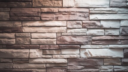 Textured stone wall with natural color variations and random patterns, ideal for interior design or architectural backgrounds in diverse settings
