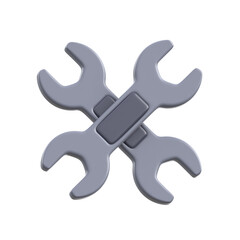 Obraz premium A modern 3d icon of spanner for mechanical adjustment work