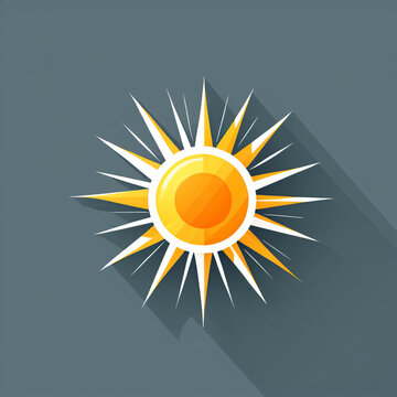 Sonne mit geometrischen Formen als Vector Illustration - Flat Style