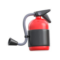 A premium 3d icon of fire extinguisher for safety