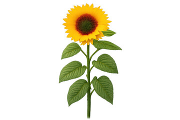 Fototapeta premium Bright Yellow Sunflower with a transparent background design image