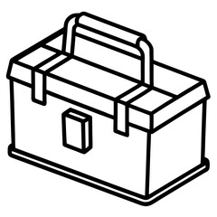 Toolbox line art vector