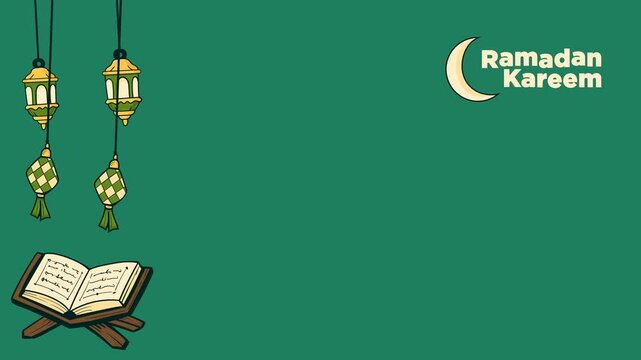 Islamic background animated video footage . Suitable for ramadan, eid Al Adha, eid al fitr, eid mubarak and islamic new year celebration background
