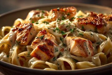 Creamy baked chicken Italian pasta