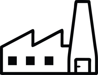 industrial factory icon thin line style clean out