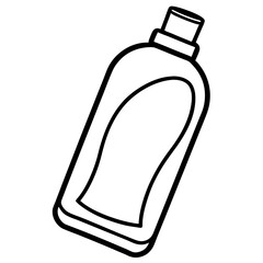 Shampoo line art vector