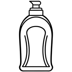 Shampoo line art vector
