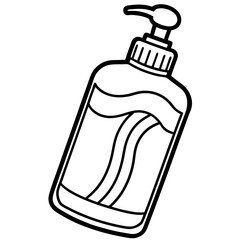 Shampoo line art vector