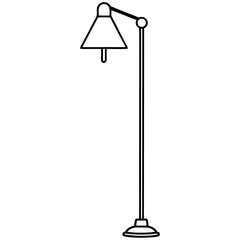 floor lamp  line art vector