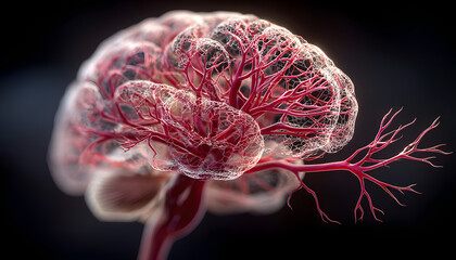 3d rendered illustration of human brain no background