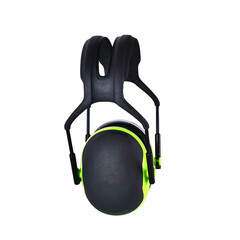 Protective sound-proofing headphones for pilots on an isolated background.