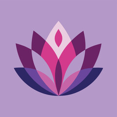 Symmetrical Geometric Lotus Flower Graphic for Holistic Wellness Mindfulness and Healthy Lifestyle Design