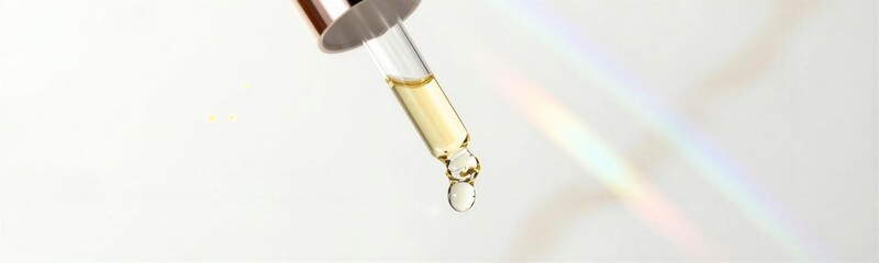 Oil Dropper with Golden Liquid