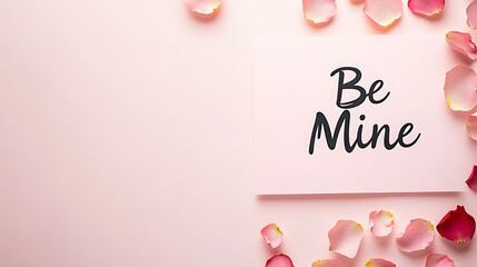 Express your love with a heartfelt message on delicate petals. This image encapsulates romance, tenderness, and the art of conveying emotions with care and beauty. Perfect for declarations of love.