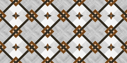 wooden fence with a pattern.