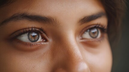 Fototapeta premium Detailed close up of a person s captivating eyes showcasing the intricate textures of the iris and surrounding skin