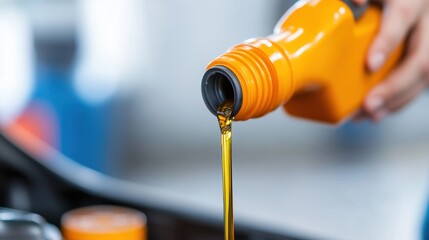 Female mechanic examines engine oil level for optimal car performance