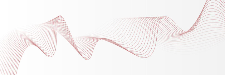 Red stripes on a white background. Creative line art. Red waves with lines. Curved wavy line, smooth stripe. vector Eps 10