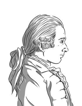 Portrait of the Marquis de Sade, famous french writer