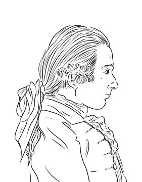 Portrait of the Marquis de Sade, famous french writer