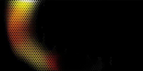Black abstract background It is decorated with graphic patterns to look relaxed with metal grids that can be used in media design.