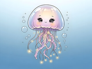 Cute Glowing Jellyfish