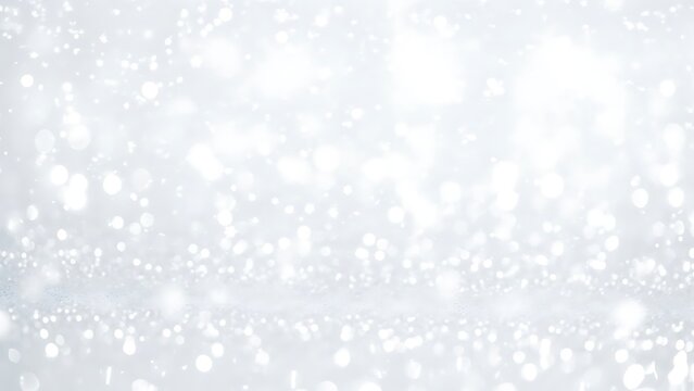 Soft white snowflakes falling gently in winter wonderland scene - Powered by Adobe
