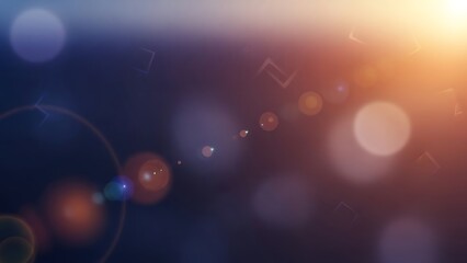 Colorful abstract background with glowing light bokeh effects and geometric shapes