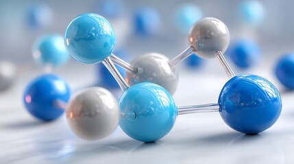 A clear and precise three-dimensional representation of a molecular