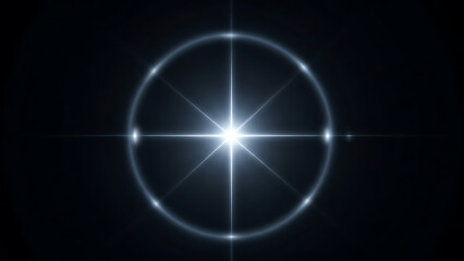 Obraz premium Bright light shining through a circular lens flare effect