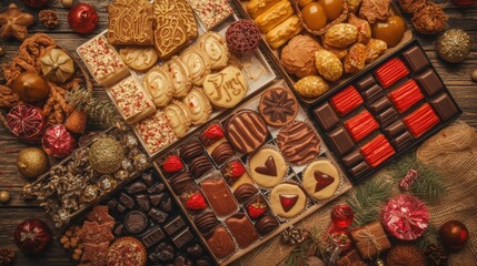 Assorted holiday sweets and treats