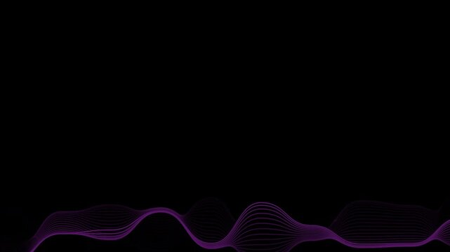 A purple wave pattern oscillates across a solid black background with a subtle grid texture underneath.