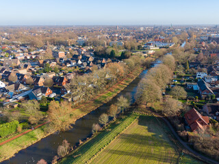 Die Aa in Bocholt - Fahrradweg