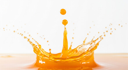 fresh squeezed orange juice drops and waves full of pleasure