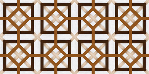 wooden fence with a pattern.