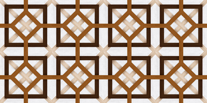 wooden fence with a pattern.