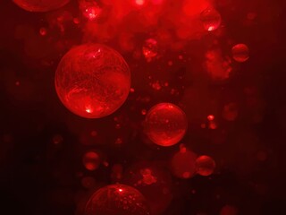 Illuminated red ornaments