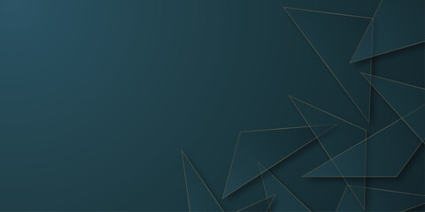 dark green gradient geometric background material tringle shape. Modern green abstract gradient shine lines background for presentation design. abstract polygon elegant background vector illustration