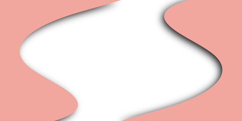 Vector illustration of a blank 3d paper sheet with a curled corner and abstract wave design providing empty space for a business message or document template