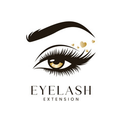Eyelash extension beauty logo design